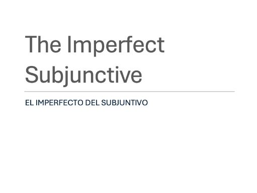 AQA Spanish A-Level: Imperfect Subjunctive Masterclass