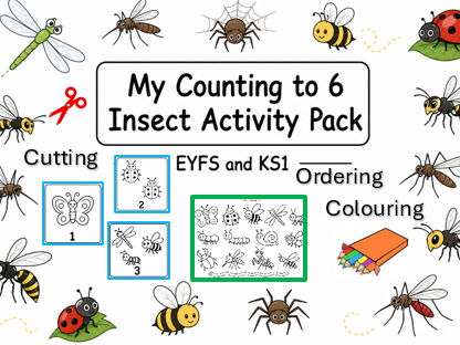 My Count to 6 Insects Activity Pack
