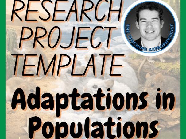 Adaptations in Populations | Biology Research Project Template | Digital + Print