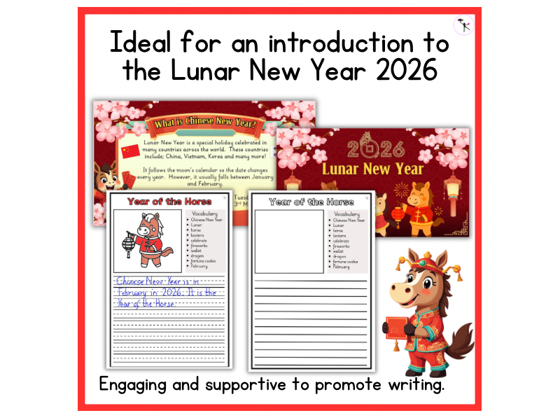 Chinese New Year 2026 PowerPoint & Writing Templates Lunar Year of ...