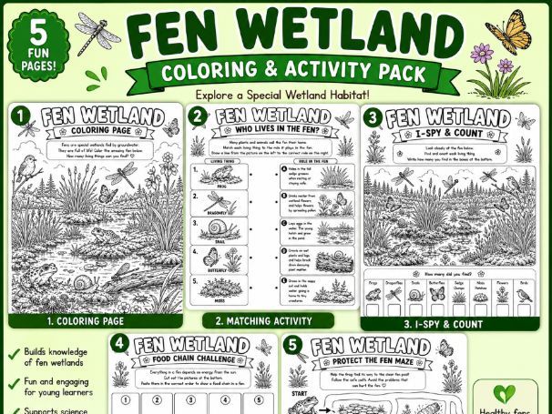 Fen Wetland Coloring & Activity Pack (K-grade 3)