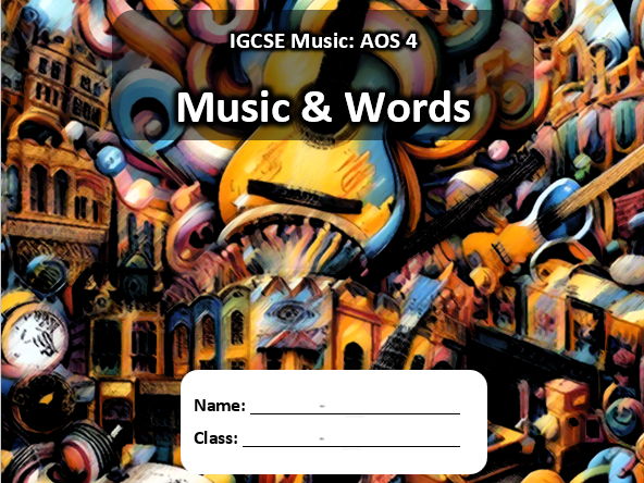 IGCSE Music Textbook: AOS 4 - Music & Words