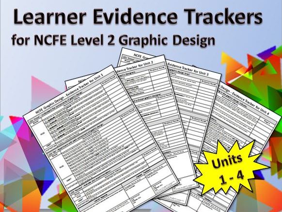 Learner Evidence Tracker for NCFE Level 2 Graphic Design