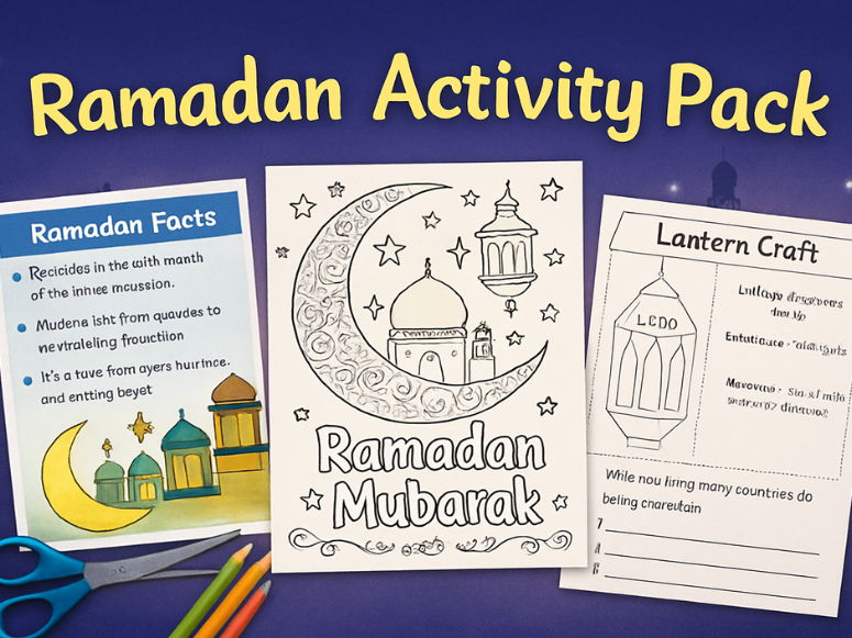 Ramadan Learning Activities Pack (Primary) – Puzzles, Crafts & Fact Sheets