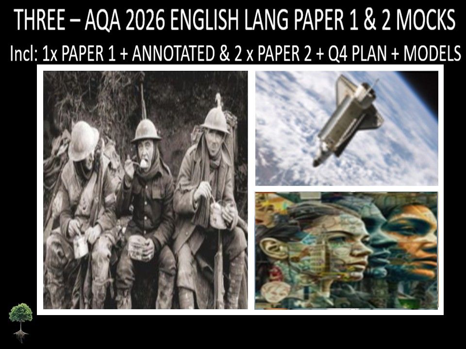 THREE - AQA PAPER 1 & 2 | 2026 FULL MOCKS | ANNOTATED | Q4 PLAN | MODELS
