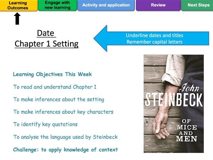 Scheme of work on Of Mice and Men