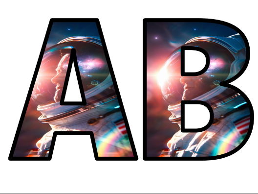 Number Seven Space Lettering Astronaut Space Travel NASA SpaceX Lettering Set Display Title Letters ...