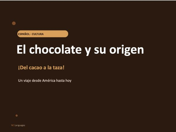 SPANISH: El chocolate y su origen (Cultural lesson)