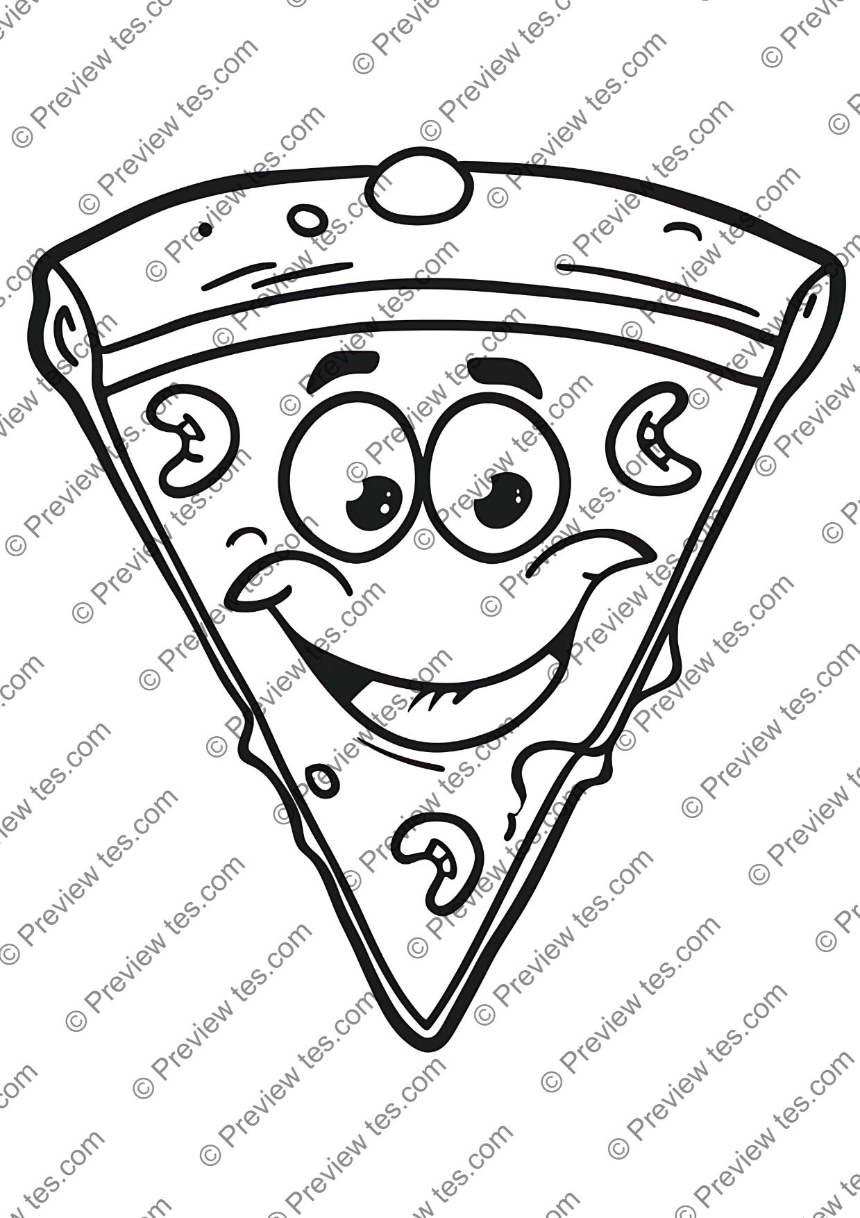 Pizza Colouring Pages | Printable Pizza Activity Sheets for Wet Play or ...