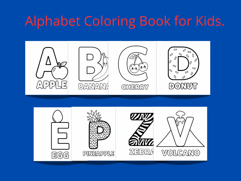 Alphabet Coloring Book for Kids.