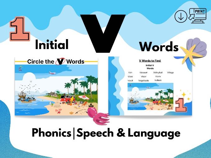 Initial V Words-Speech&Language|Phonics