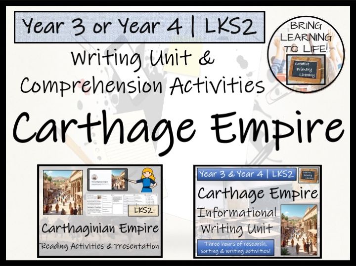 Carthage Empire Reading  Comprehension & Informational Writing Bundle | Year 3 or Year 4