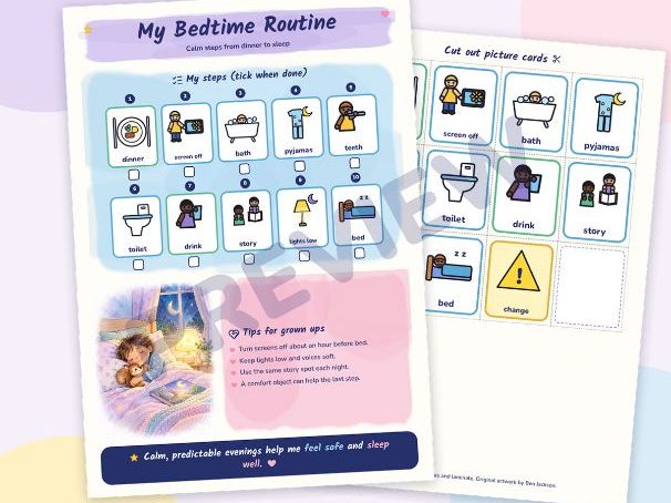 My Bedtime Routine: Visual Checklist for Calm Evenings