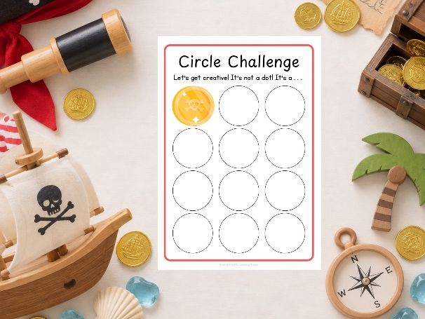 Pirate Circle Challenge – Creative Drawing Activity | Fine Motor Skills, Imagination & Early Years