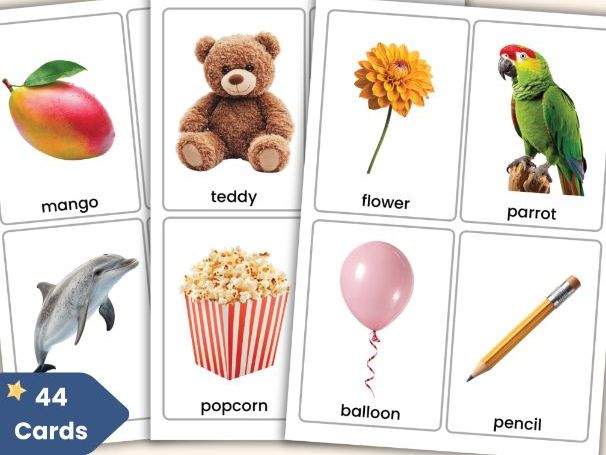 Two-Syllable Words Flashcards | Real Photo Phonics Cards | Early Reading Resource