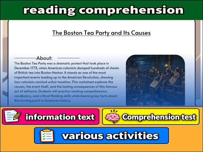 The Boston Tea Party and Its Causes | Comprehension 91����t