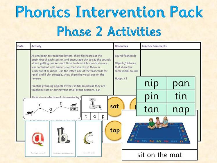 Phonics Intervention Pack - Phase 2 Planning and Resources (EYFS)