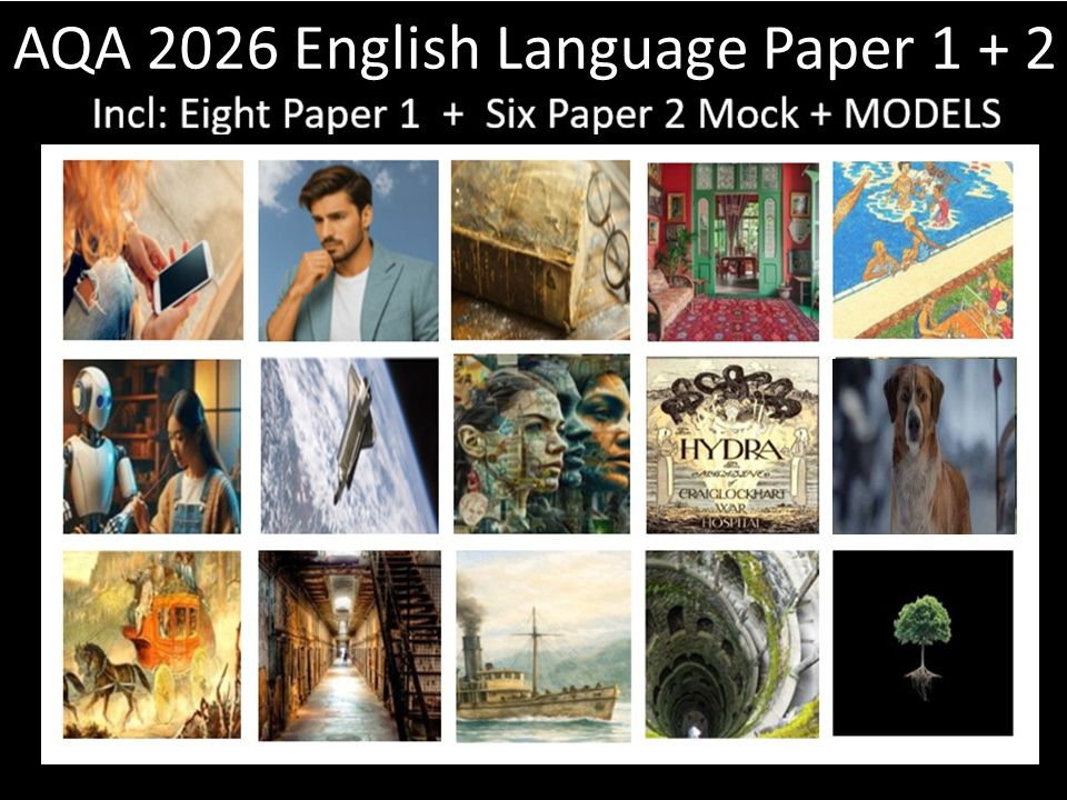 Fourteen AQA 2026 English Language Paper 1+ 2 Mocks + Models