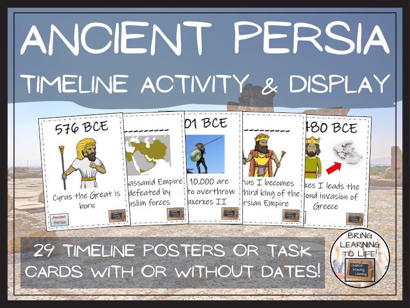 Ancient Persia Timeline Display Research and Sorting Activity