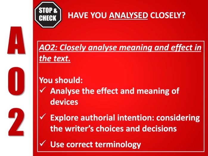 Classroom Display - AQA Assessment Objectives