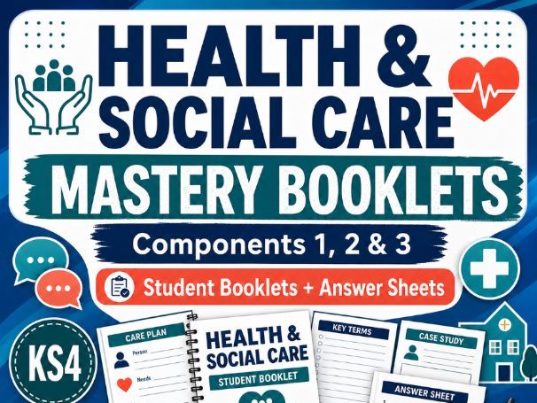 OCR Cambridge National Health and Social Care Mastery Booklets and Answers Whole Spec Covered