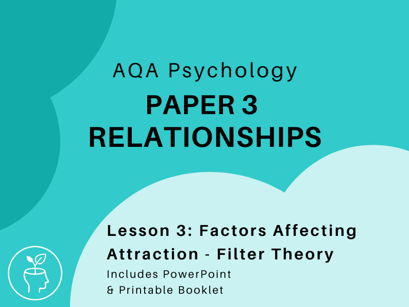 AQA Psychology (A-Level) - Relationships - Filter Theory [updated 2025 specification]