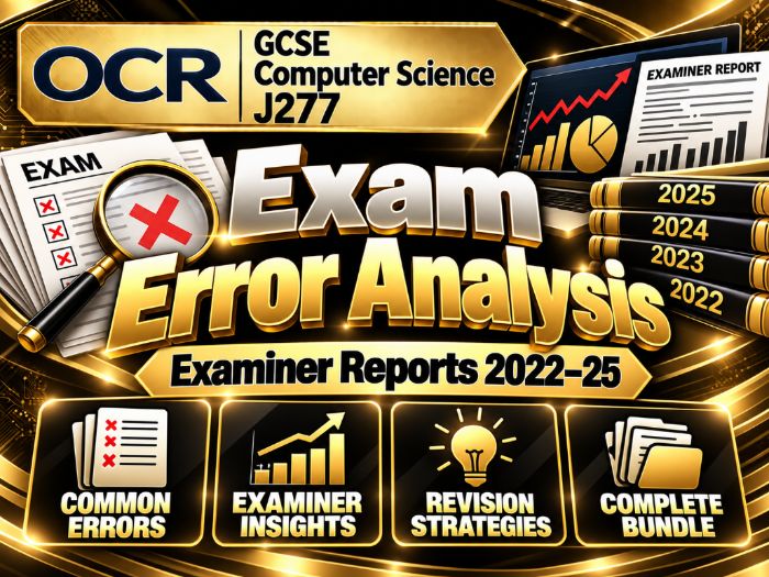 OCR GCSE Computer Science J277 Exam Error Analysis | Examiner Reports 2022-25 | Revision Bundle
