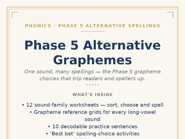 Phase 5 Alternative Graphemes
