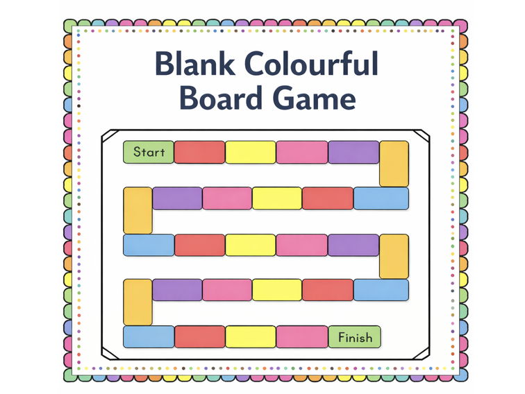 Blank coloured Board game