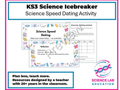 KS3 Science Icebreaker Science Speed Dating Activity