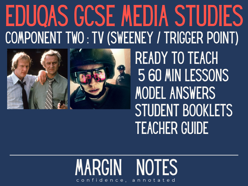 Eduqas GCSE Media Studies: TV CRIME DRAMA complete unit - Trigger Point + The Sweeney (5 lessons)