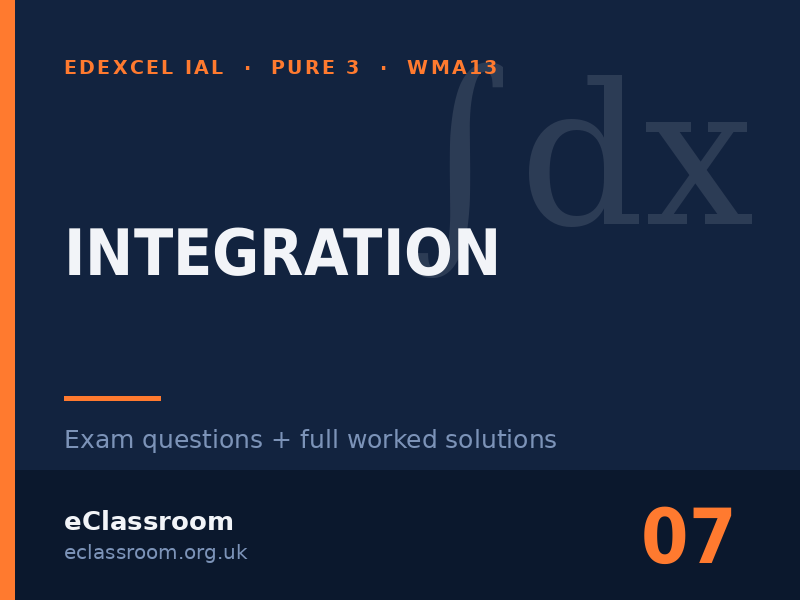 IAL Pure 3 Integration exam questions