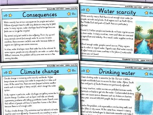 Water Scarcity - Flashcards | Geography | Causes, Impact & Solutions