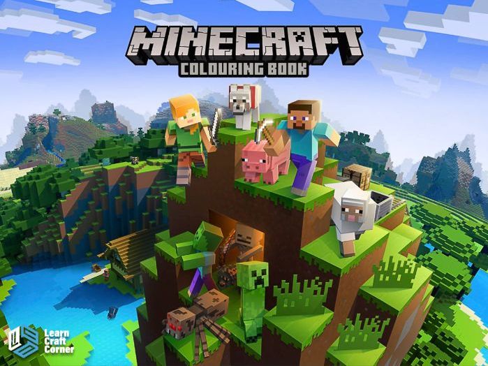ColourCraft: A Minecraft-Inspired Colouring Book – 51 Pages