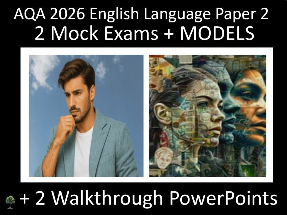 Two AQA 2026 English Language Paper 2 | Mocks + Walkthroughs: Classroom PowerPoints