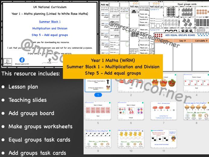 Add equal groups - Year 1 WRM Summer Blk 1 - Multiplication and Division Step 5
