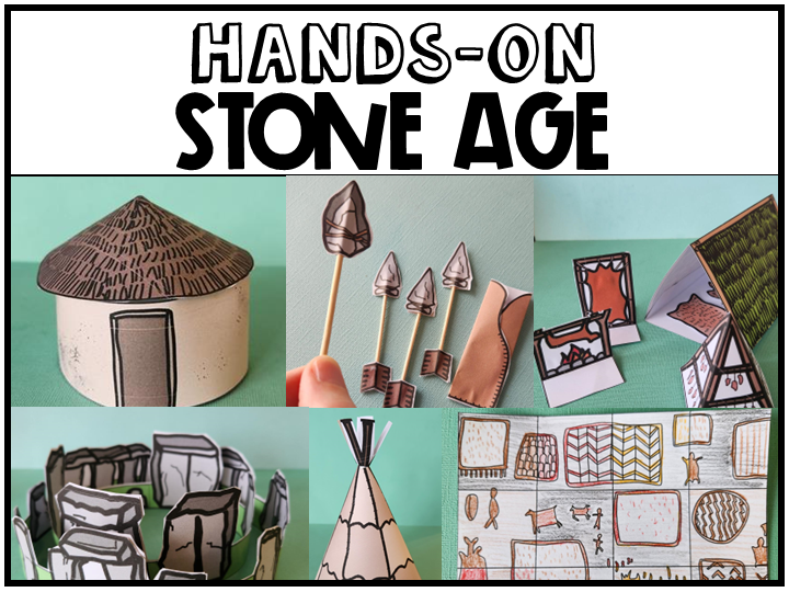 Hands-on Stone Age Crafts Projects History Activities Pack Early Humans Homes