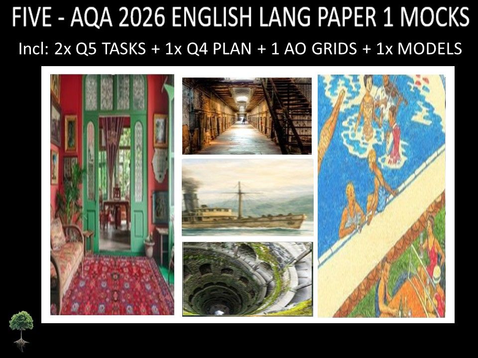 FIVE - AQA PAPER 1 | 2026 FULL MOCKS | Q5 TASKS | Q4 PLAN |AO GRIDS | MODELS