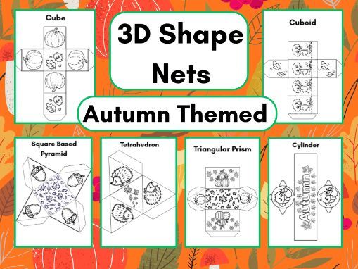 3D Shape Nets - Autumn Themed