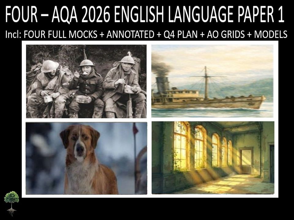 FOUR - AQA PAPER 1 | 2026 FULL MOCKS | ANNOTATED | Q4 PLAN | AO GRIDS | MODELS