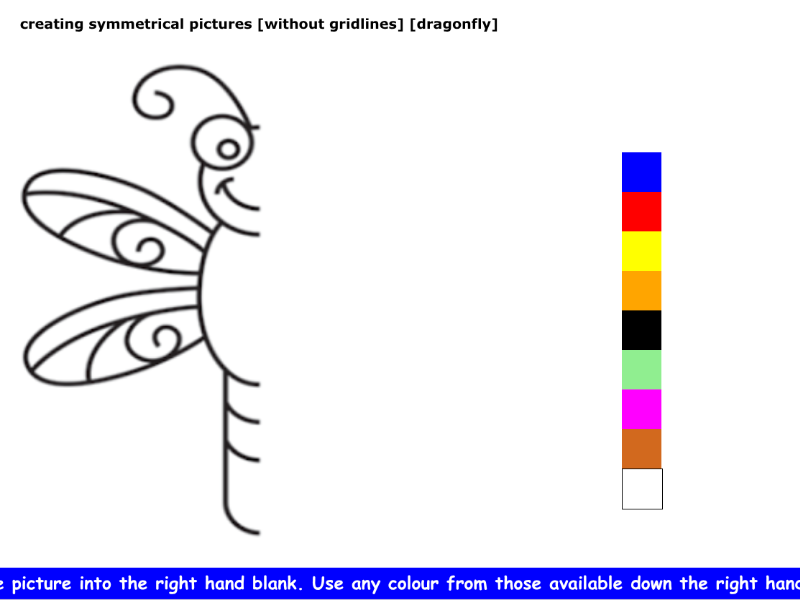 creating symmetrical pictures [without gridlines] [dragonfly]