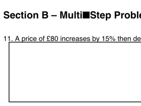 11+ Maths Practice Paper 9 (Advanced) – GL Exam Paper| Grammar School Prep