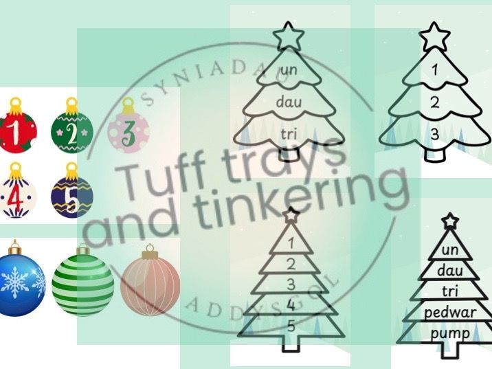 nadolig coden Rhif mathemateg nuresry eyfs foundation phase curriculum for wales ps1 ks1