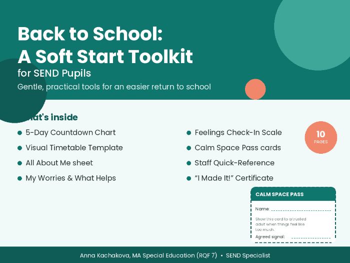 Back to School: A Soft Start Toolkit for SEND Pupils