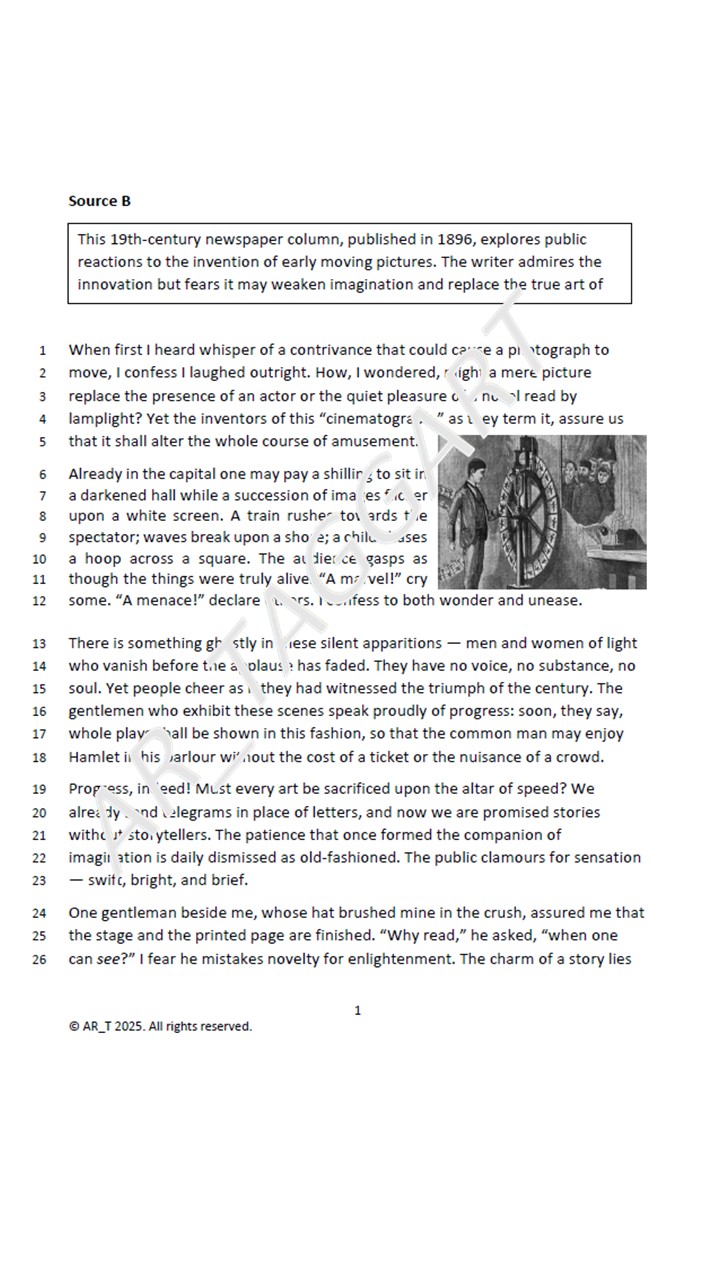 One AQA 2026 GCSE English Language Paper 2 Mock | Models - (Har ...