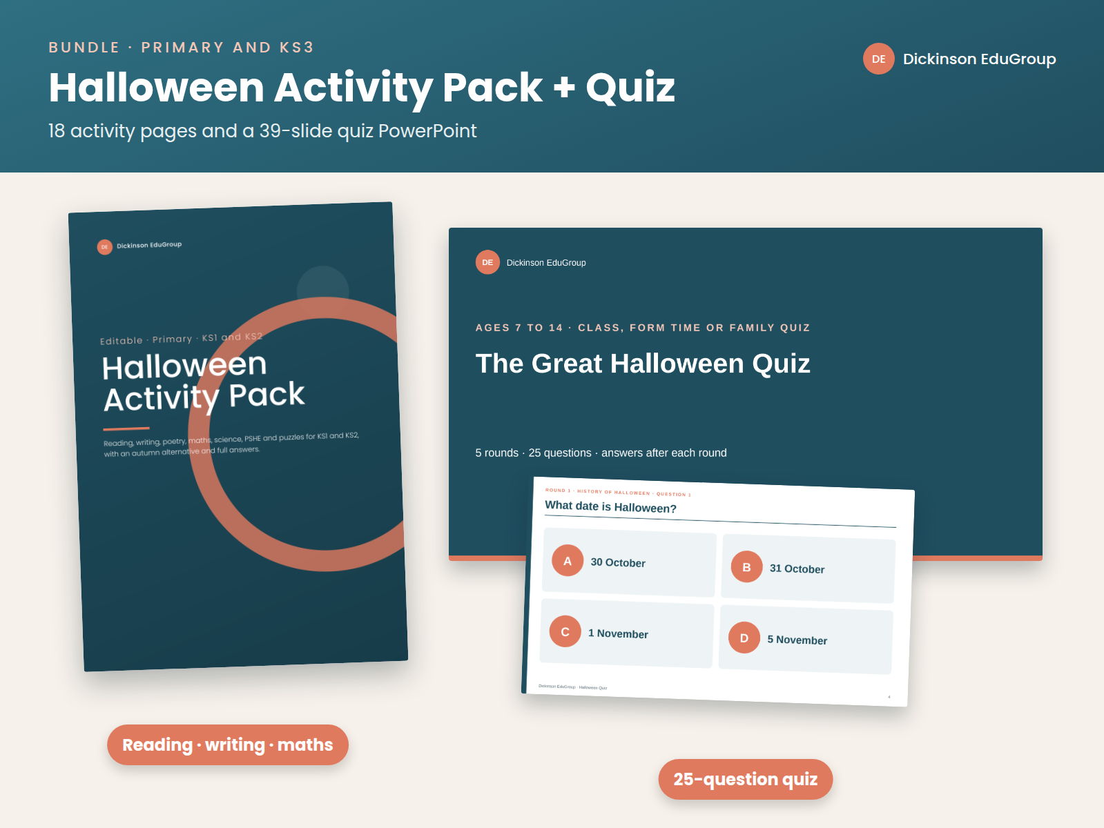 Halloween Pack and Quiz Bundle