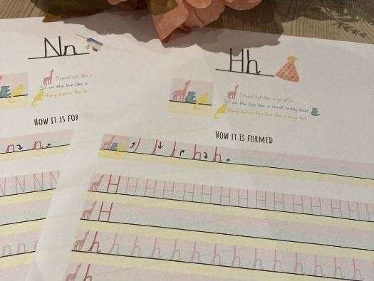 Full cursive handwriting workbook - handwritten