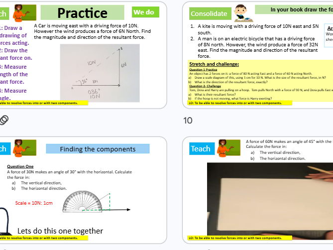 Resolving forces GCSE Combined Science AQA