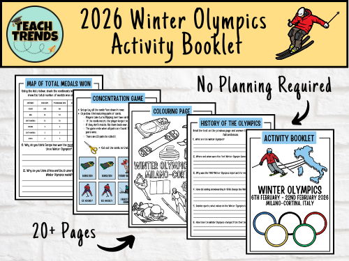 Winter Olympics 2026 Activity Booklet
