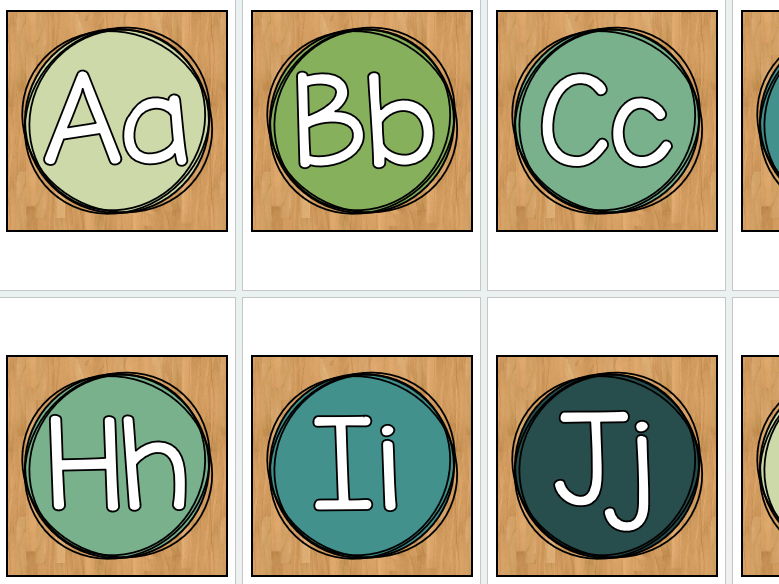 Cool Colors Alphabet